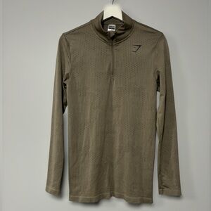 GYMSHARK Sport 3/4 Zip Seamless Long Sleeve